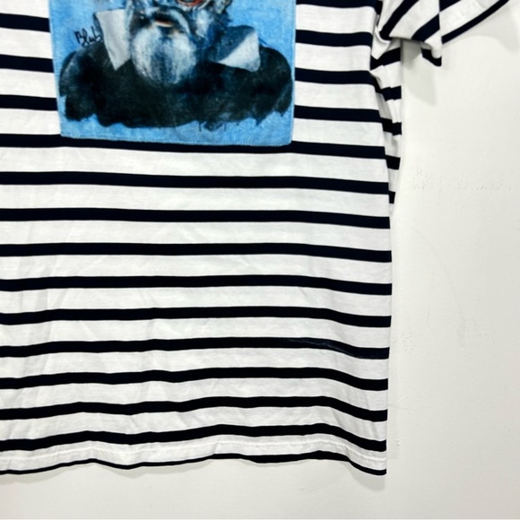 MURANO liquid luxury slim fit strip bub snorkel T-shirt X27 - Picture 2 of 5